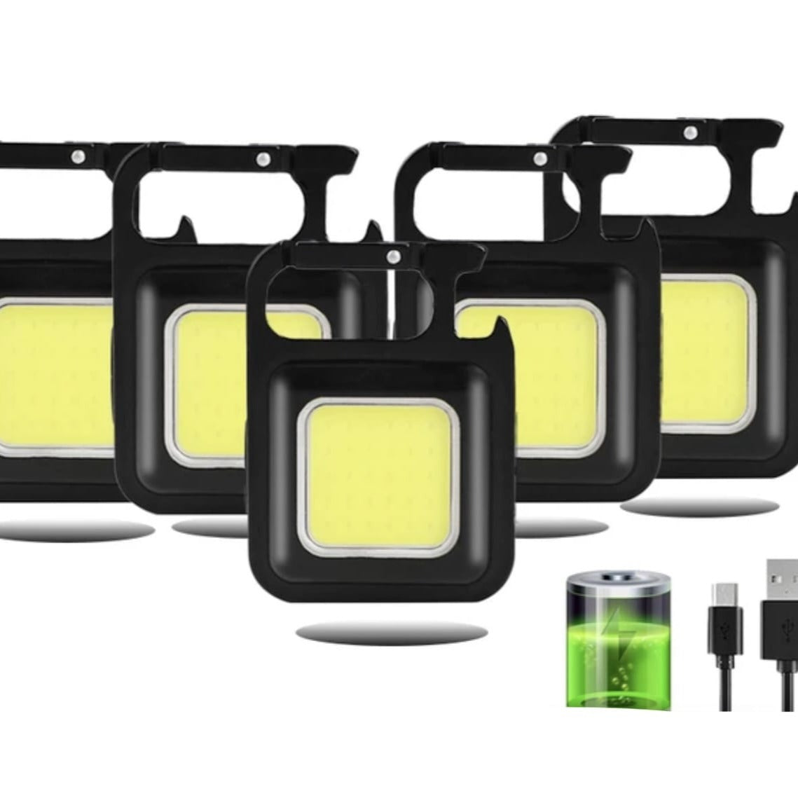 Mini LED-nøglering, USB-opladbar, proptrækker, lommelygte til udendørs - CorkscrewLamp™