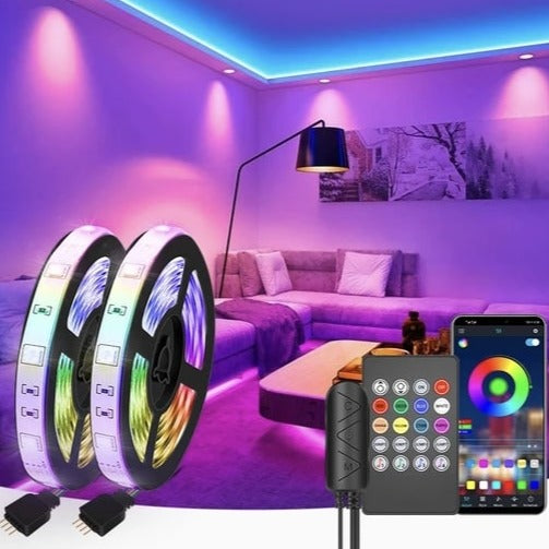 RGB LED-bånd med USB, kompatibelt med TV (24"-60"), spejle, PC - ColorBandRGB™
