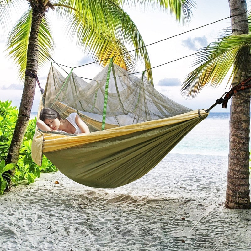 Let & bærbar hængekøje med myggenet & regnsejl - HamacNylon210™