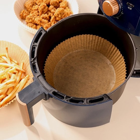Sæt med 50 silikonebelagte papirforme til airfryer - CleanFry™