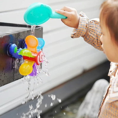 Babybadleker, fargerik vannhjul, sugekopp vanningsleketøy - BabyShowerGame™