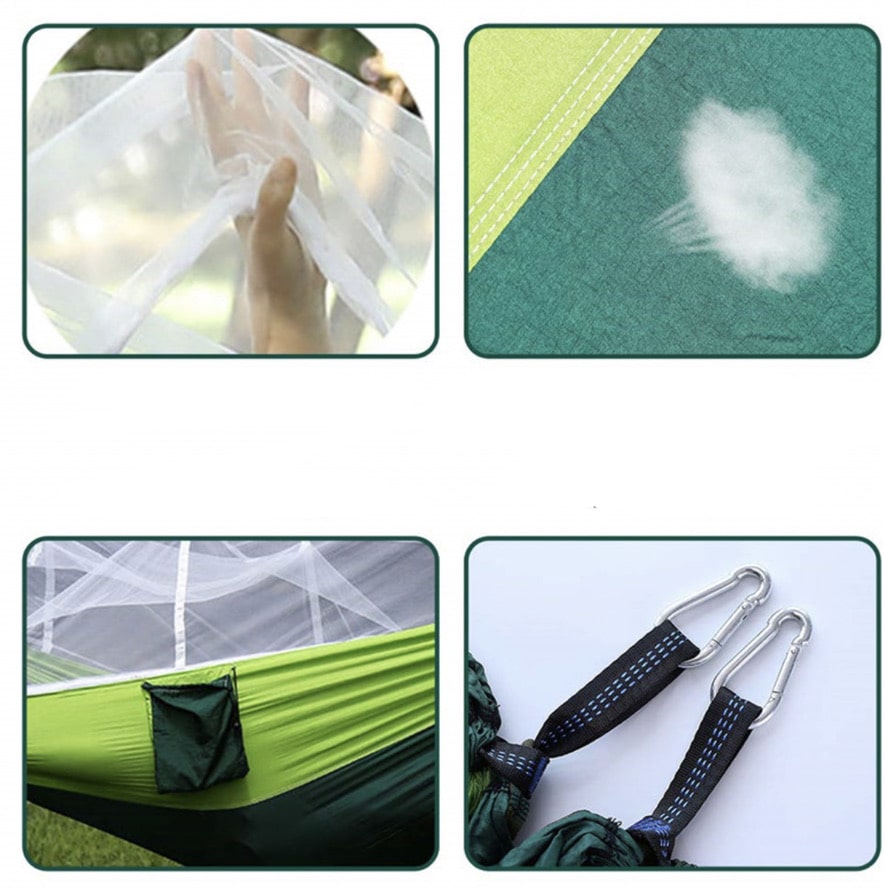 Let & bærbar hængekøje med myggenet & regnsejl - HamacNylon210™