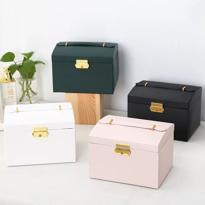 Elegant smykkeskrin med opbevaring til halskæder, ringe og øreringe - Ornabox™