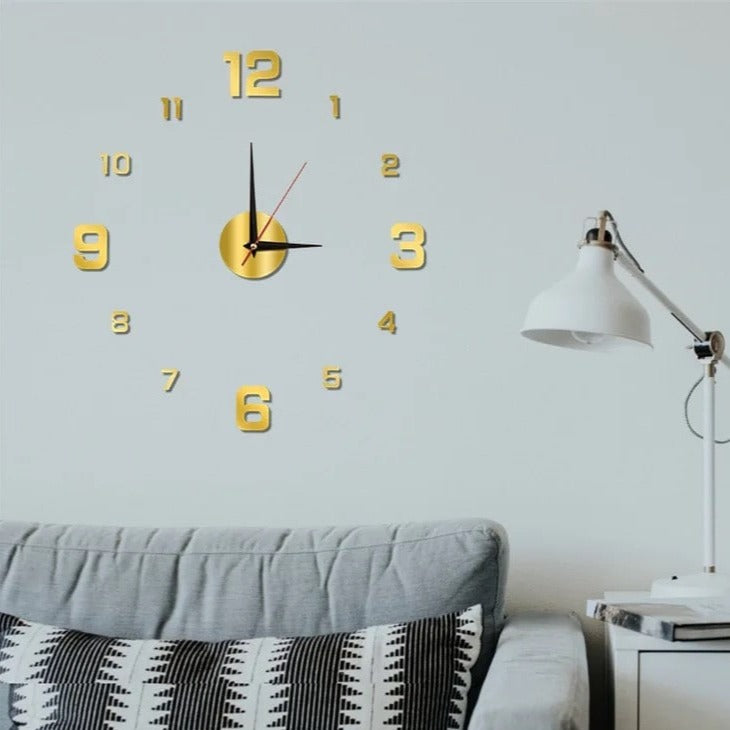 Lysende og stille digital væguret, vægklistermærke - AdhesiveClock™