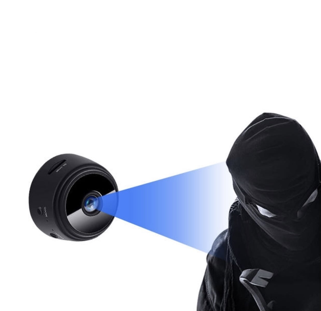 Mini HD WiFi-kamera med trådløs lydoptagelse og 360° overvågning - SikkerCam™