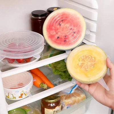 Silikone Låg til Opbevaring af Fødevarers Friskhed - SiliconeCover™