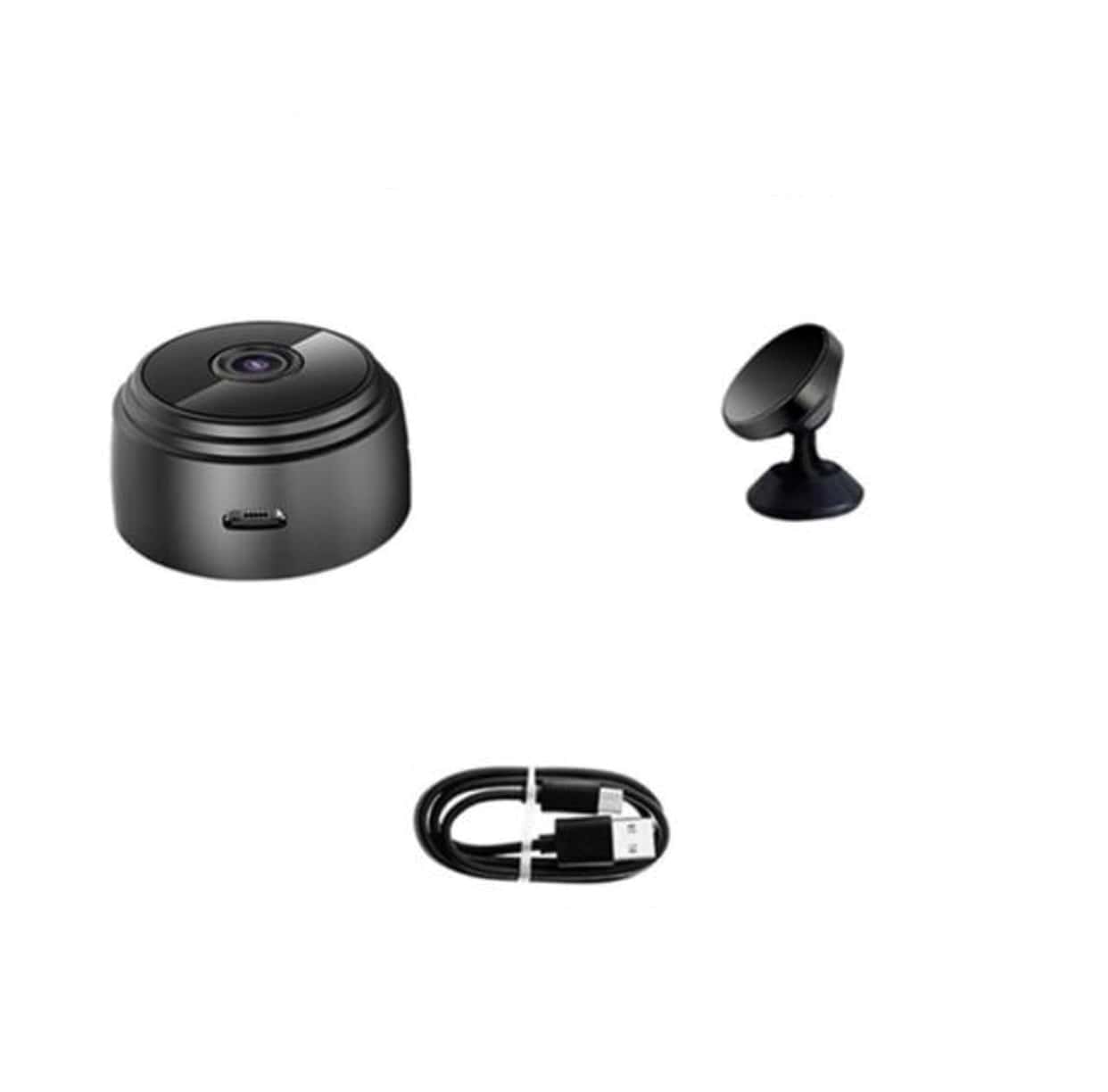 Mini HD WiFi-kamera med trådløs lydoptagelse og 360° overvågning - SikkerCam™