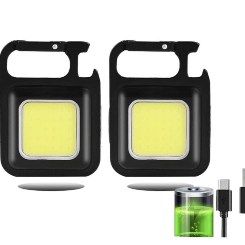 Mini LED-nøglering, USB-opladbar, proptrækker, lommelygte til udendørs - CorkscrewLamp™