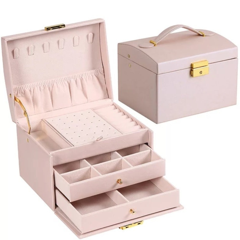 Elegant smykkeskrin med opbevaring til halskæder, ringe og øreringe - Ornabox™