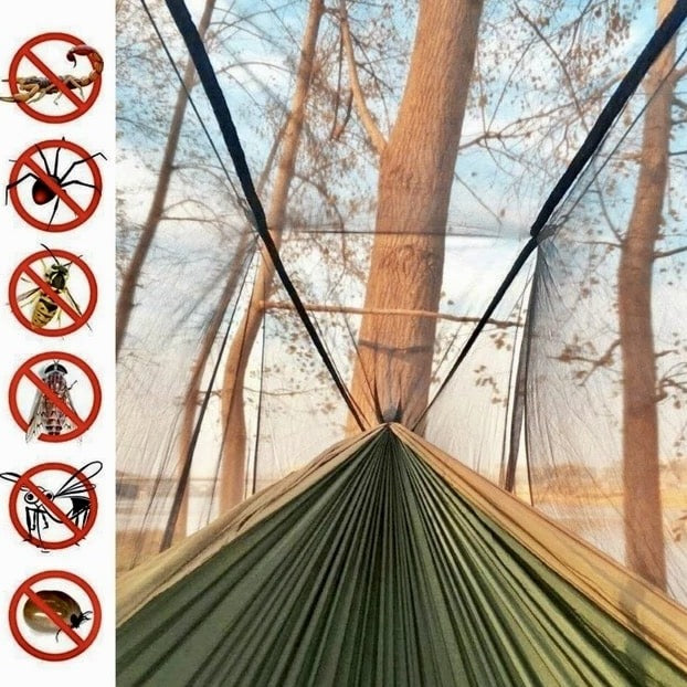 Let & bærbar hængekøje med myggenet & regnsejl - HamacNylon210™