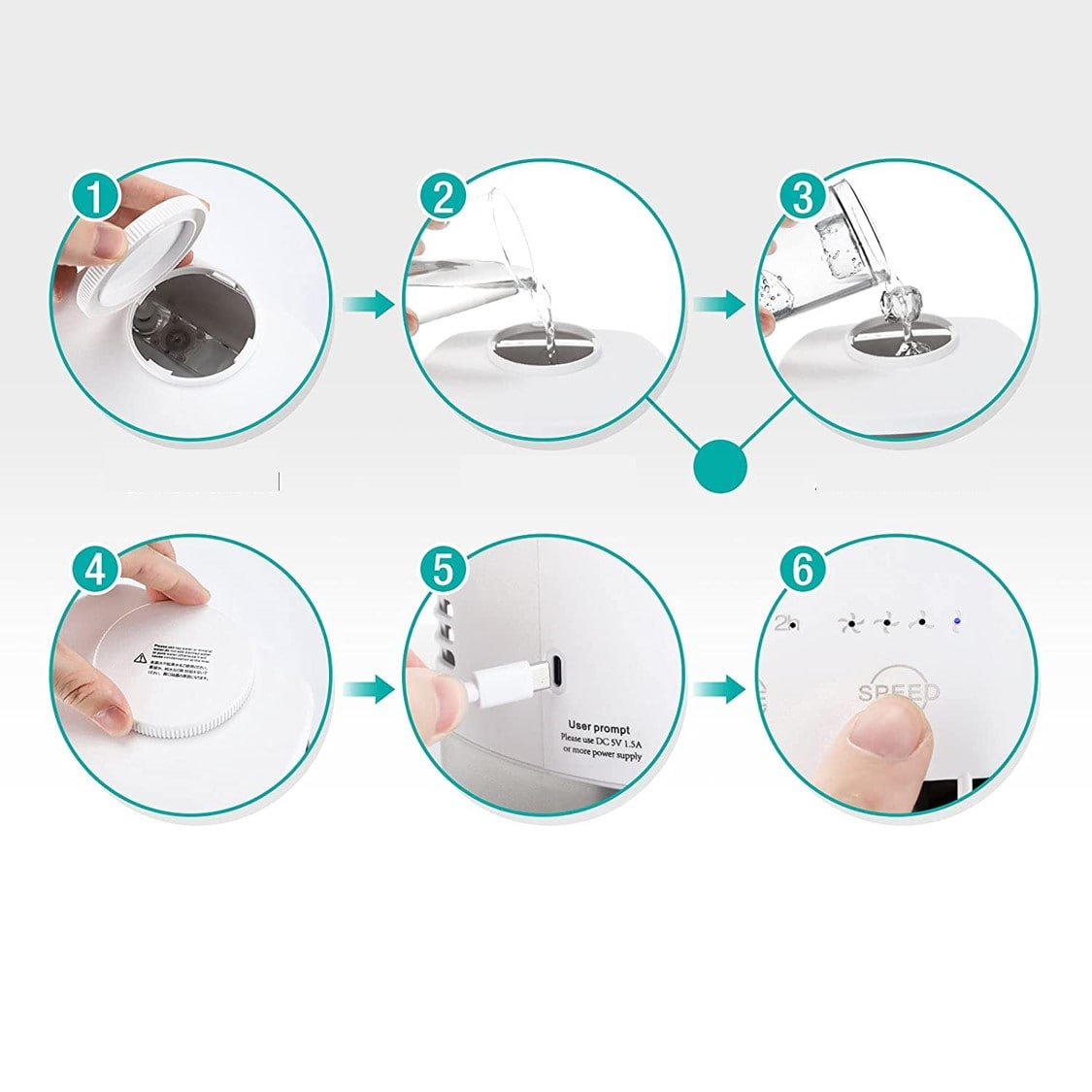 Climatiseur Portable USB avec bac à glaçons - CoolFresh™ - Den danske butik