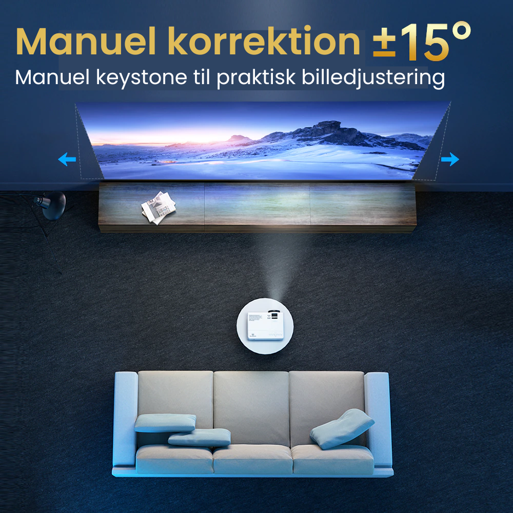 170 tommer 1920x1080P bærbar miniprojektor - NatifProd™