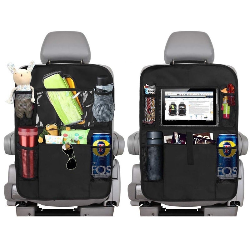 Bagsædeorganisator til bil med touchscreen-holder - DriveMate™