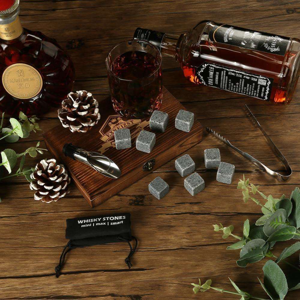Genanvendeligt sæt Whiskey Stones - WhiskyRocks™ - Den danske butik