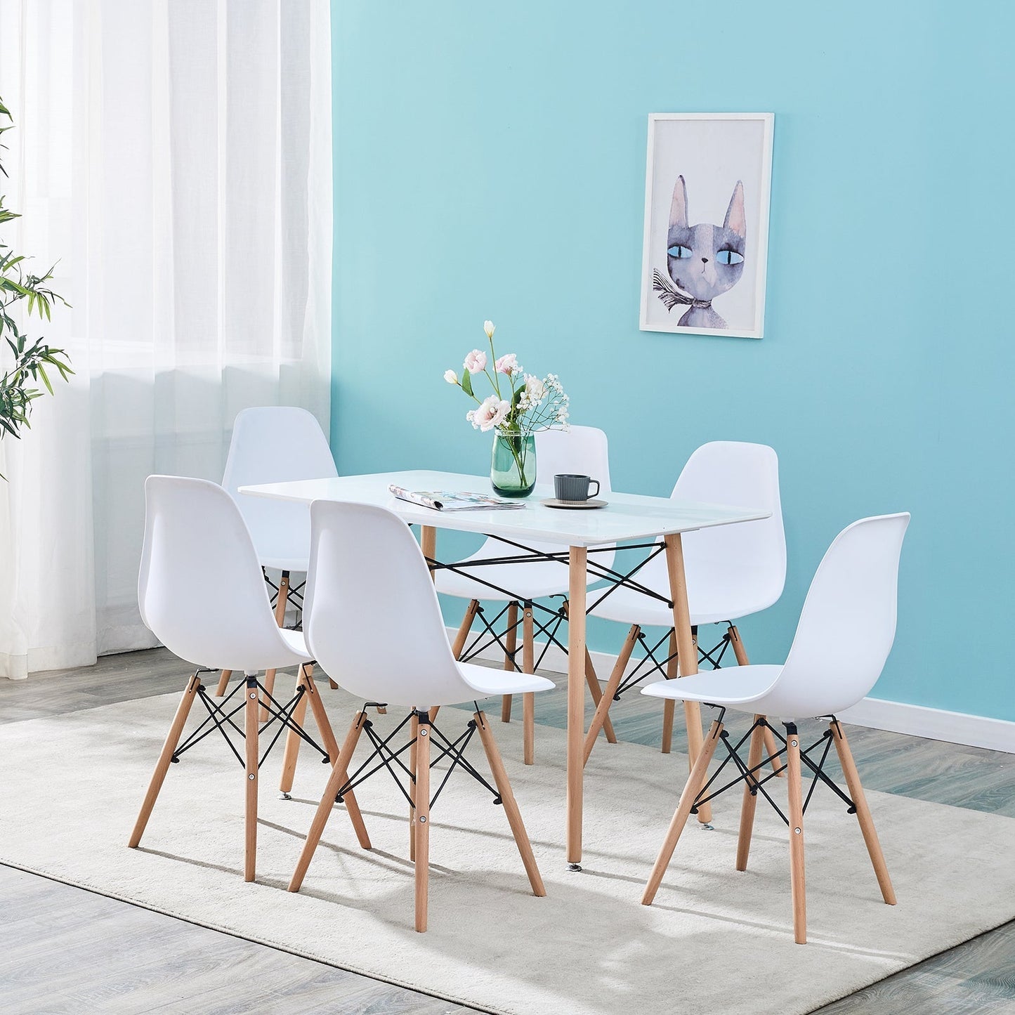 Chaise de salle à manger style nordique - DSW™ LOT DE 4 & 8 - Den danske butik