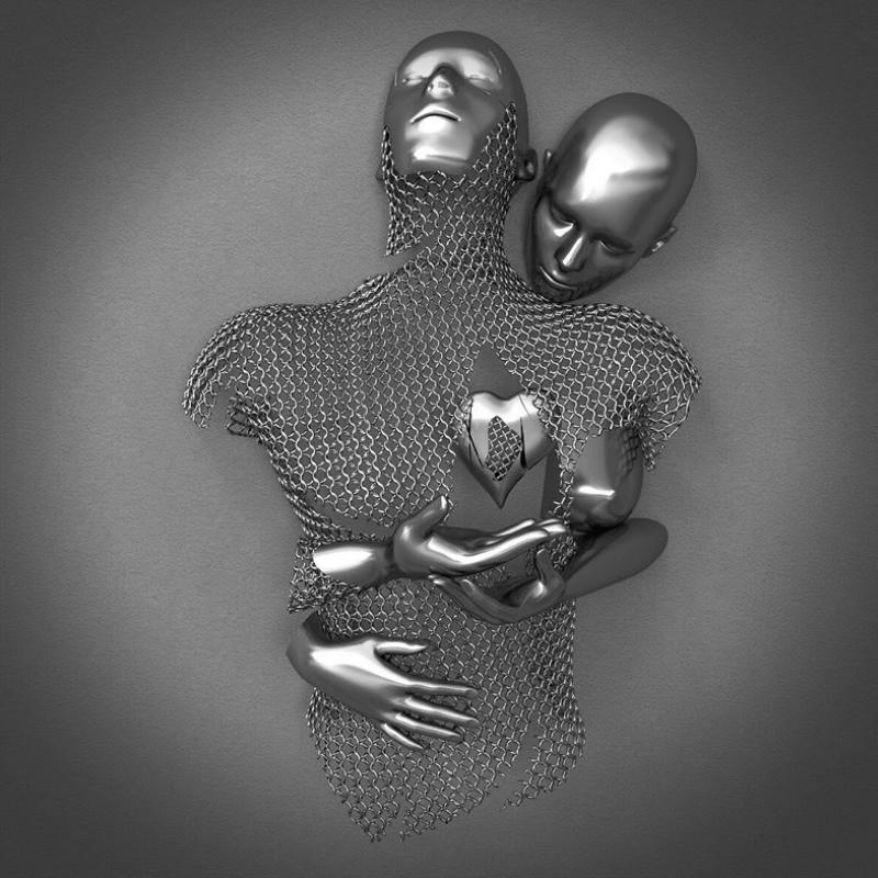 PEINTURE MURALE D'ART DE COEUR D'AMOUR - Den danske butik