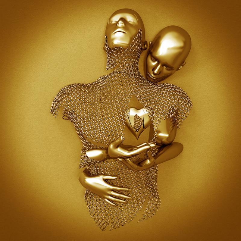 PEINTURE MURALE D'ART DE COEUR D'AMOUR - Den danske butik