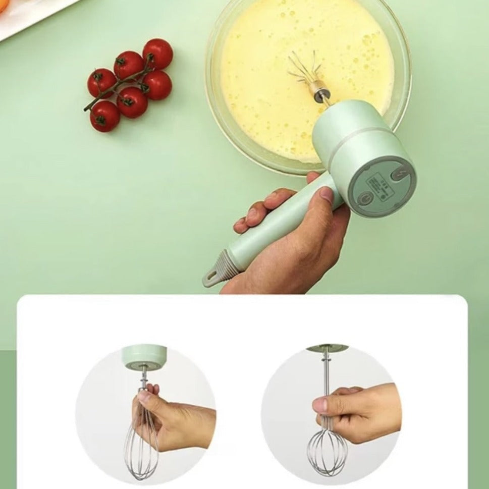 Automatisk mælkeskummer 2 i 1: Mixer, chopper, piskeris, 3 hastighedsblander - BatteurÉlectrique™