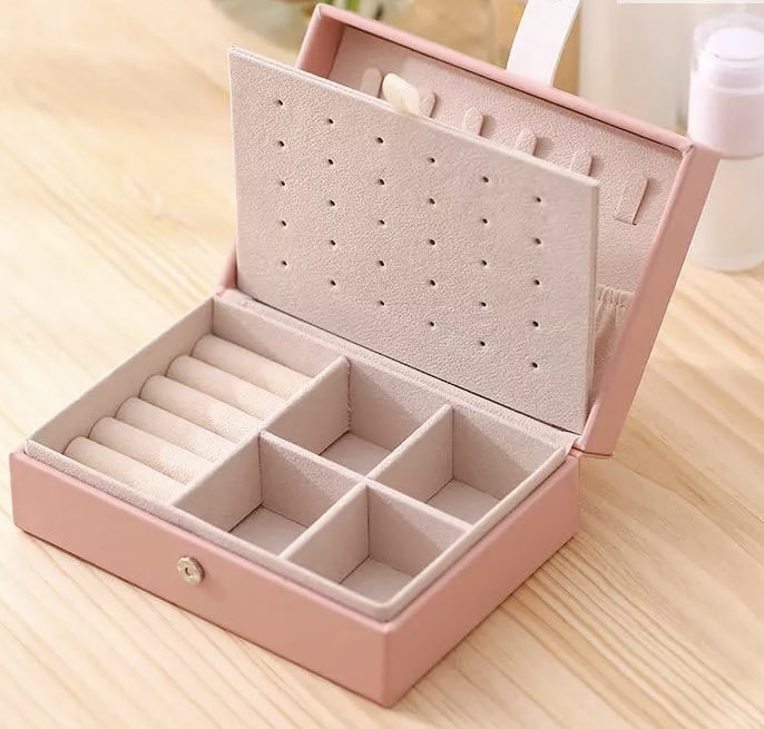 Bærbar opbevaringsboks til smykker, EarringBox™