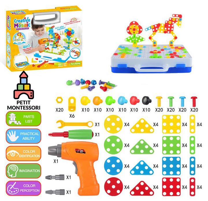 Montessori-spil til kreativitet og logik - CréaTools™ - Den danske butik