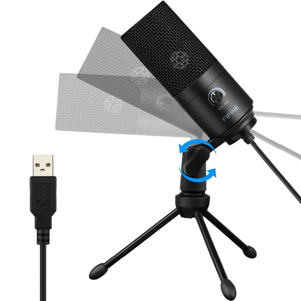 Microphone USB d'enregistrement à condensateur en métal - Fifine™ - Den danske butik