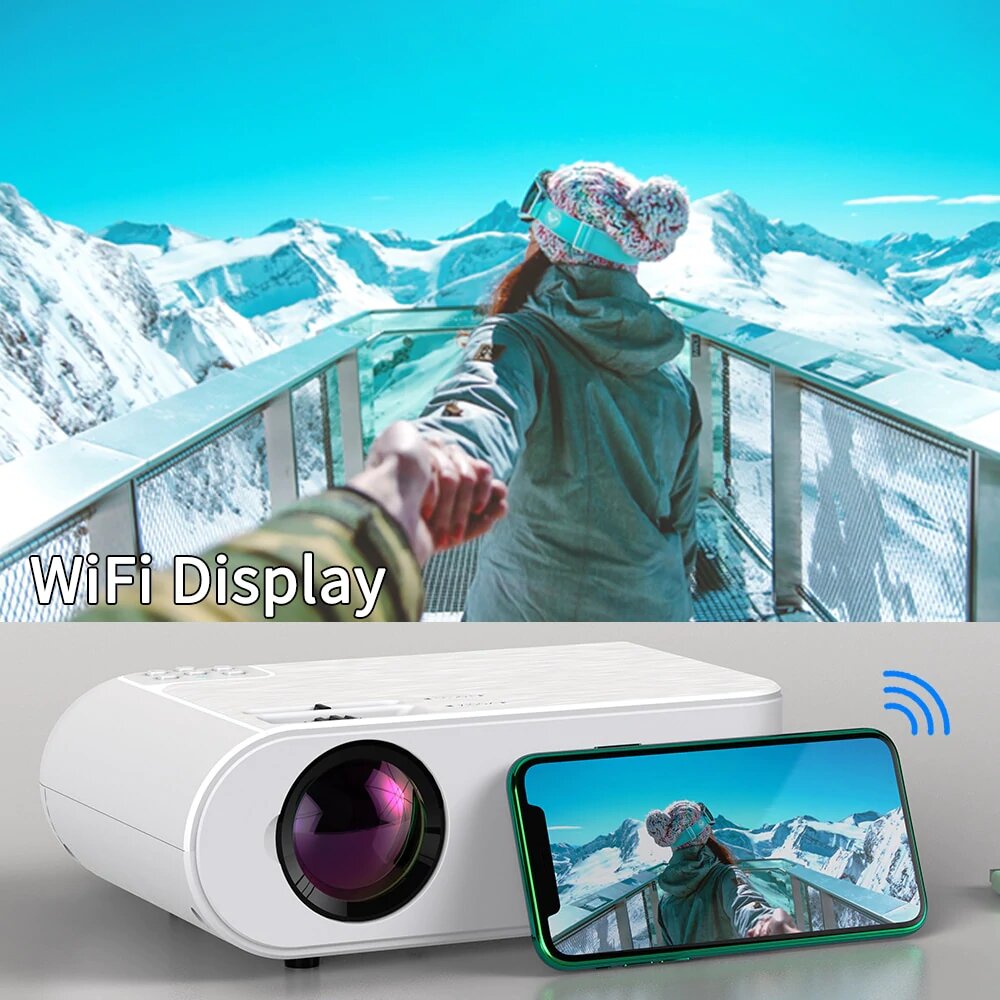 Mini vidéoprojecteur LED 1920*1080P compatible téléphone Android Iphone - CompactProd™ - Den danske butik
