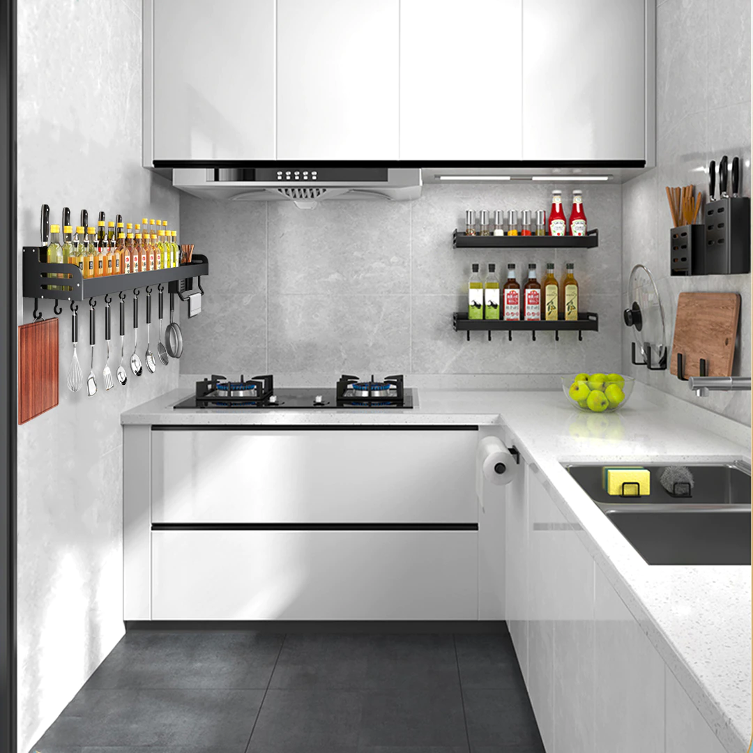 Etagère de rangement en aluminium de cuisine pour épices - Cooklean™ - Den danske butik