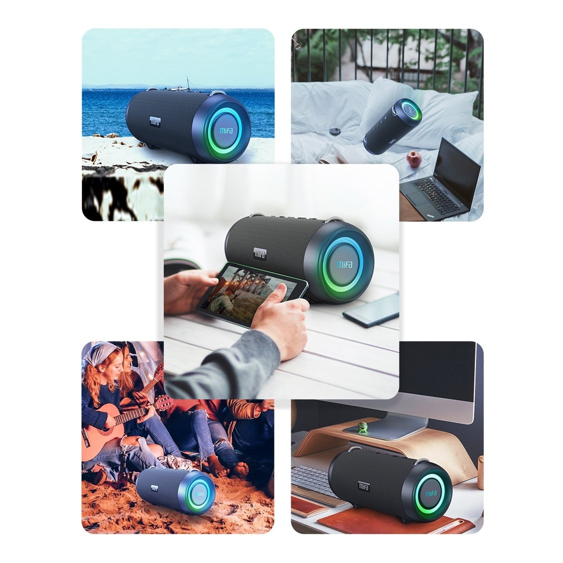 Haut-parleur Bluetooth 60W étanche IPX8 30 Heures - MIFA™ - Den danske butik