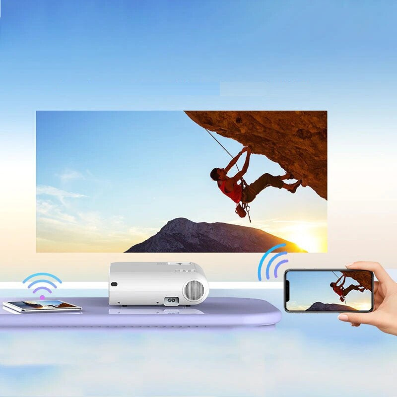 Mini vidéoprojecteur LED 1920*1080P compatible téléphone Android Iphone - CompactProd™ - Den danske butik