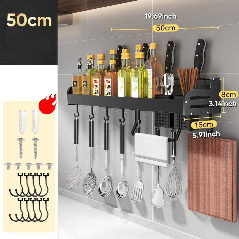 Etagère de rangement en aluminium de cuisine pour épices - Cooklean™ - Den danske butik