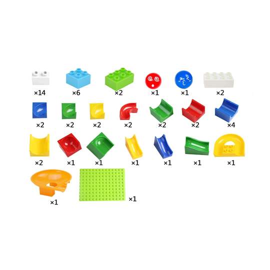 CIRCUIT DE COURSE DE BILLES À CONSTRUIRE (COMPATIBLE LEGO ET DUPLO) - MARBLY RUN™ - Den danske butik