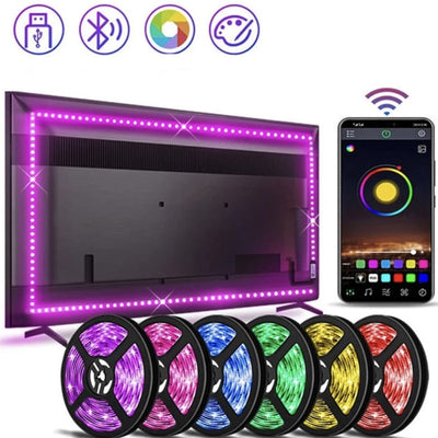RGB LED-bånd med USB, kompatibelt med TV (24"-60"), spejle, PC - ColorBandRGB™