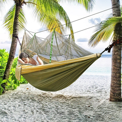 Let & bærbar hængekøje med myggenet & regnsejl - HamacNylon210™