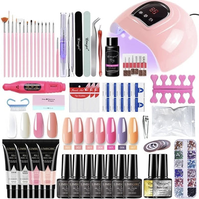 NailKit™ - Manicure Kit med Lampe, Maskine og Nail Art Værktøjer