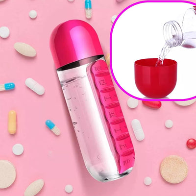 Bouteille d'eau 2 en 1 avec boîte à pilules - WaterPill™ - Le Grenier Parisien