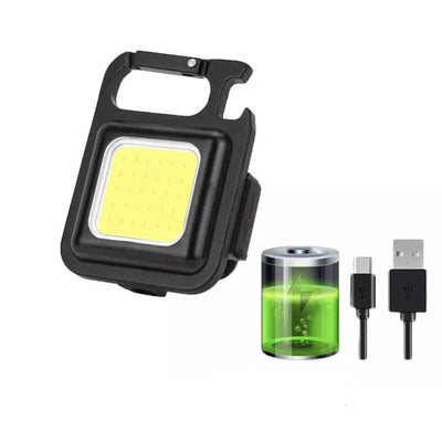 Mini LED-nøglering, USB-opladbar, proptrækker, lommelygte til udendørs - CorkscrewLamp™