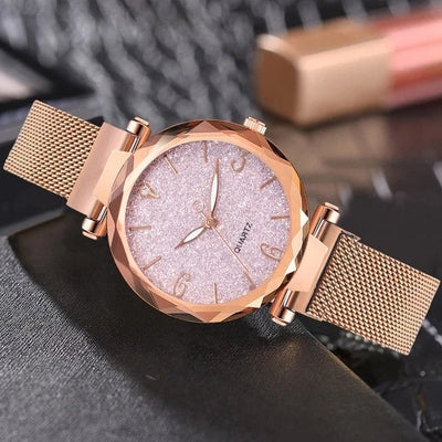 StyleWatch™: Luksus Quartz Ur til Kvinder, Rose-Guld Mesh