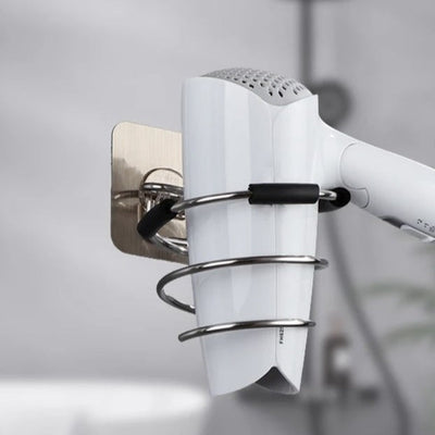 Hårtørrer Hylle i Rustfrit Stål, Adhesiv Støtte - Spiral™