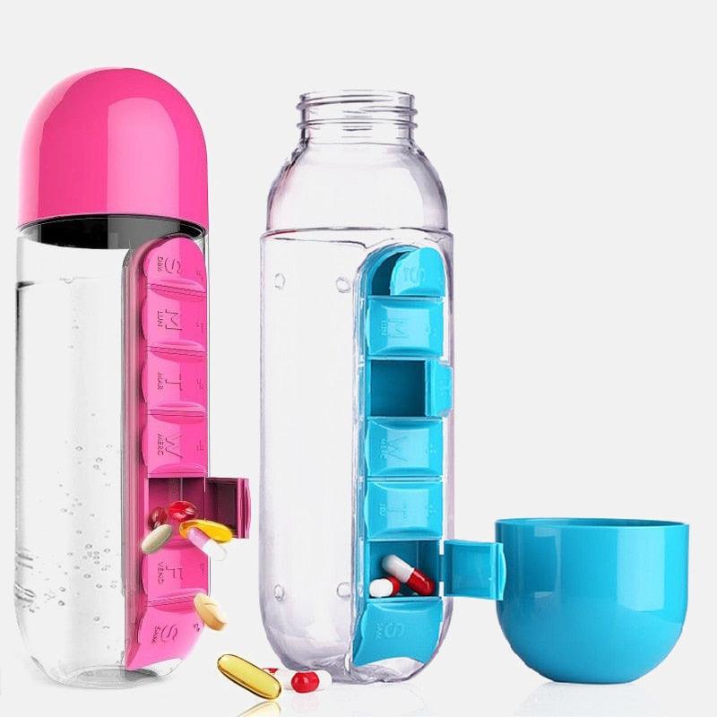 Bouteille d'eau 2 en 1 avec boîte à pilules - WaterPill™ - Le Grenier Parisien