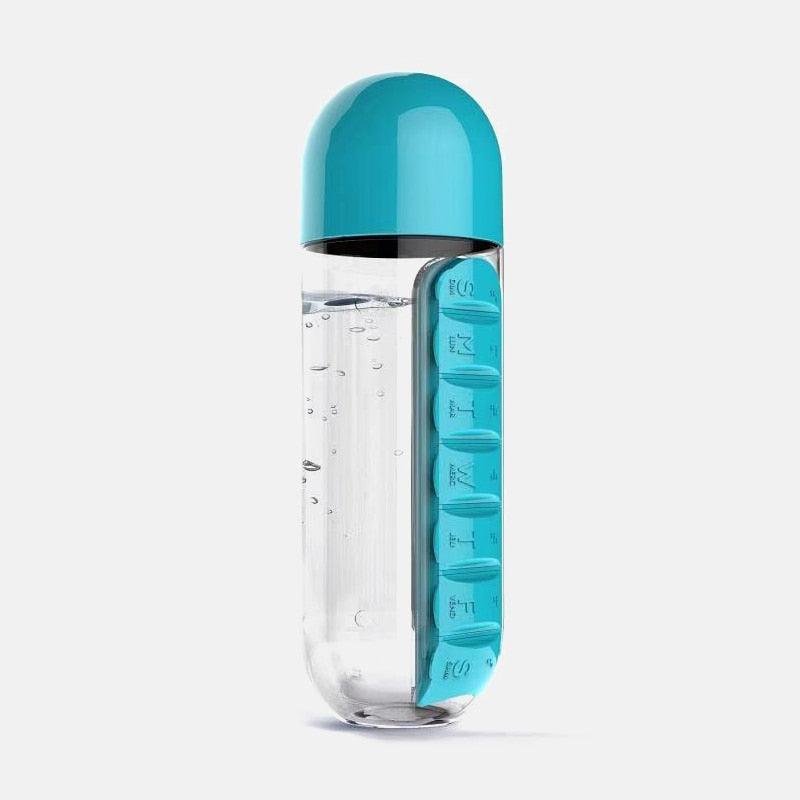 Bouteille d'eau 2 en 1 avec boîte à pilules - WaterPill™ - Le Grenier Parisien