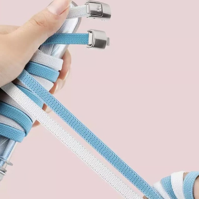 8 mm elastiksnørebånd med snaplås til børnesko og voksensko- LacetClips™