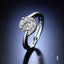 Rund zirkonia-ring med diamant og justerbar åbning - WomanRing™