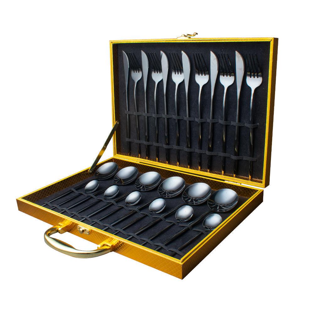 24 Couverts de Luxe en acier inoxydable or - InLuxe™ - Den danske butik