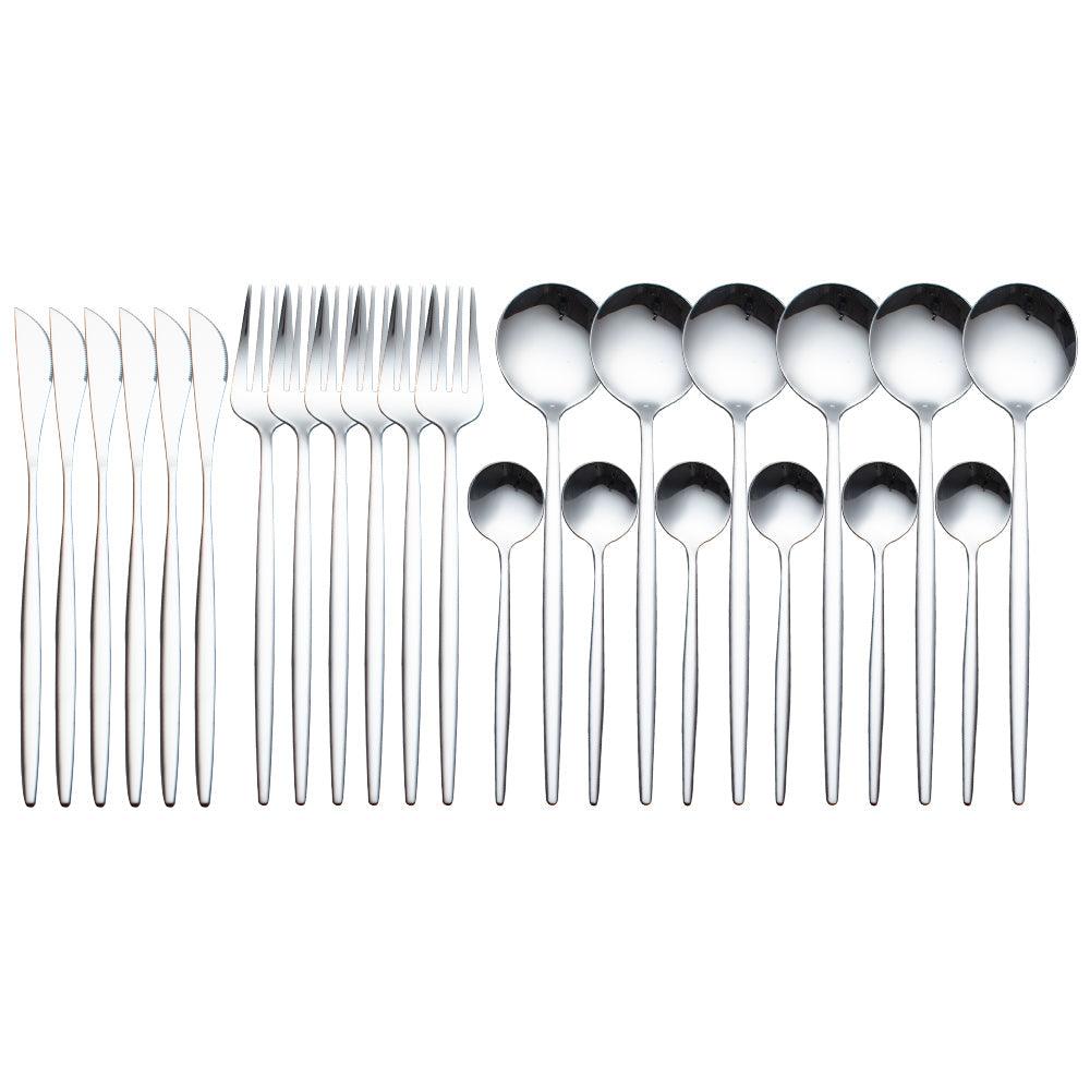 24 Couverts de Luxe en acier inoxydable or - InLuxe™ - Den danske butik