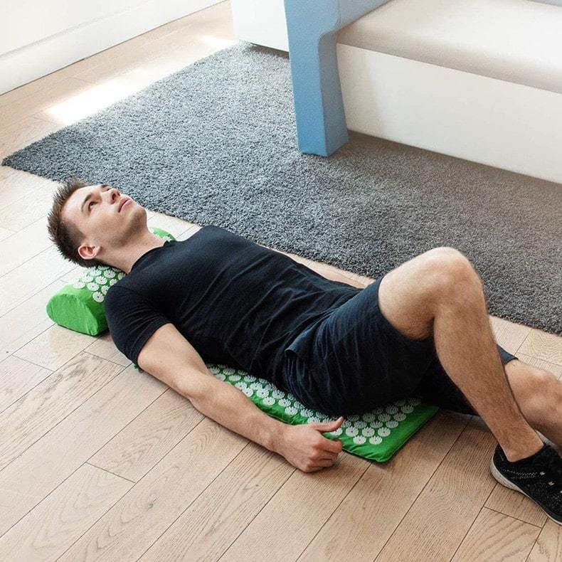Tapis d'acupression champs de fleurs lotus contre le stress et douleur dorsale - Acumat™ - Den danske butik