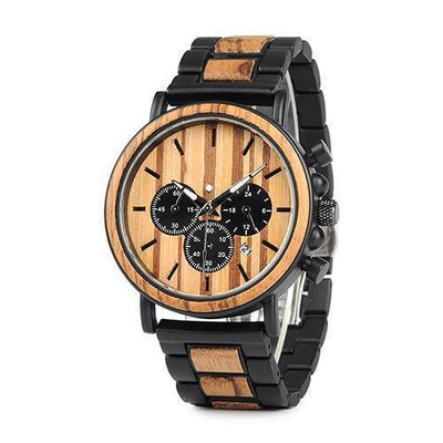 Montre mécanisme en bois noble - Robuste Aucaria - Den danske butik
