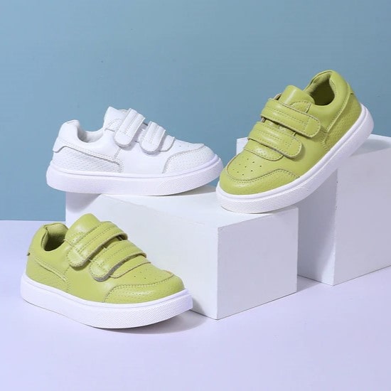 Modstandsdygtige sneakers i mikrofiberlæder til børn - JUMP™